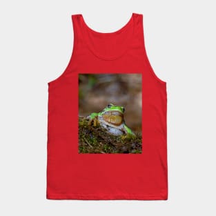 r669/  " the Friendly Palmed Green Frog - la Gentille grenouille verte Palmé " to Okaio Créations - Olavia-Olao Tank Top